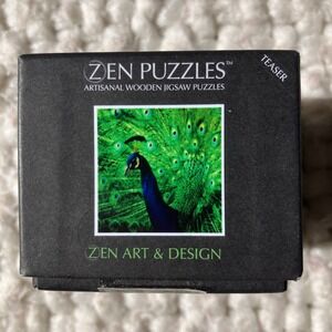 Zen Puzzles Peacock 50 Piece Teaser Wooden Jigsaw Puzzle
